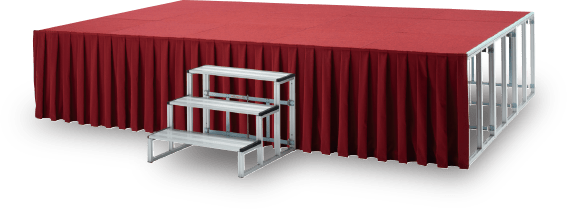 折りたたみ式アルミ製標準ステージ（カーペット付き）パックス工業
