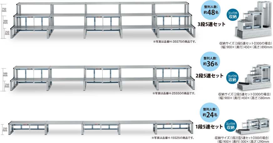 cm段差ひな段ひな壇│アルミ製ステージならパックス工業